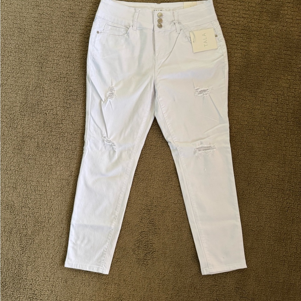 TALA White Skinny Distressed Women's Jeans